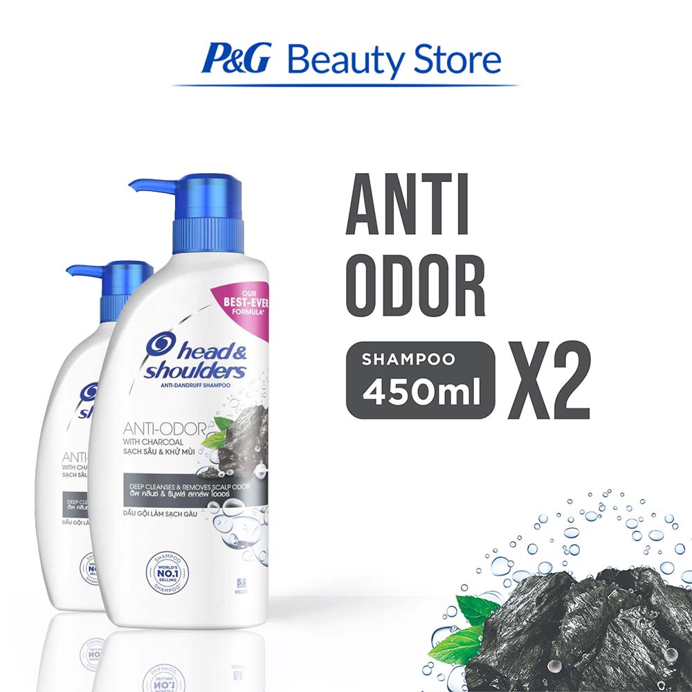 Head & Shoulders AntiOdor Shampoo with Charcoal 450ml Duo [Anti