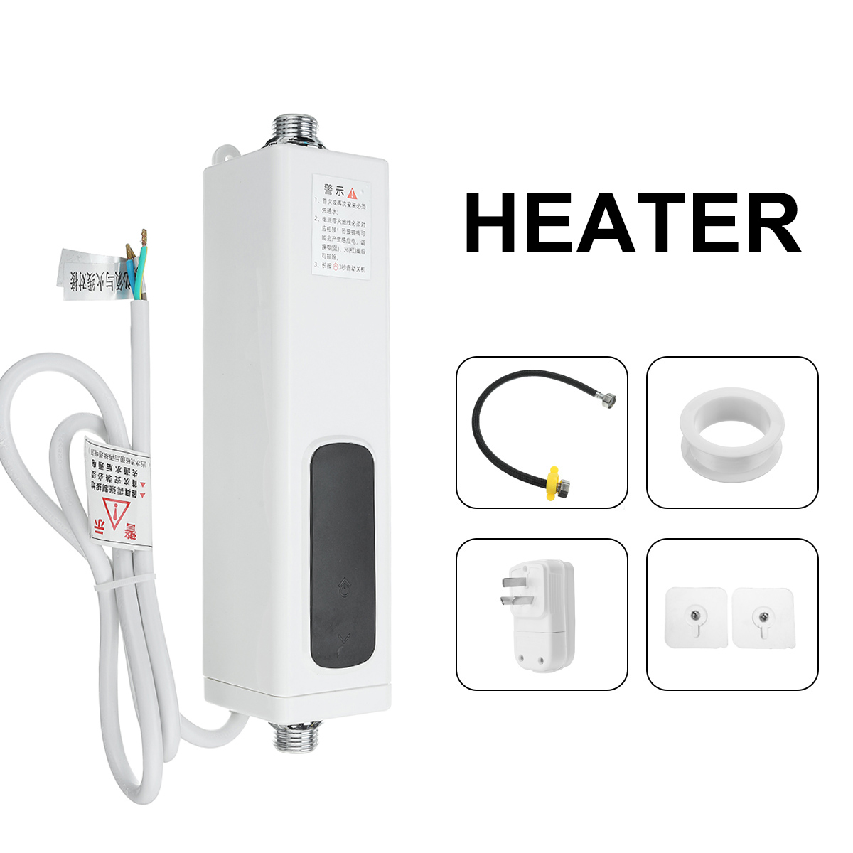 COD【Manila Spot】3500W 220V LED Instant Electric Water Heater Hot Instantaneous Shower Heater