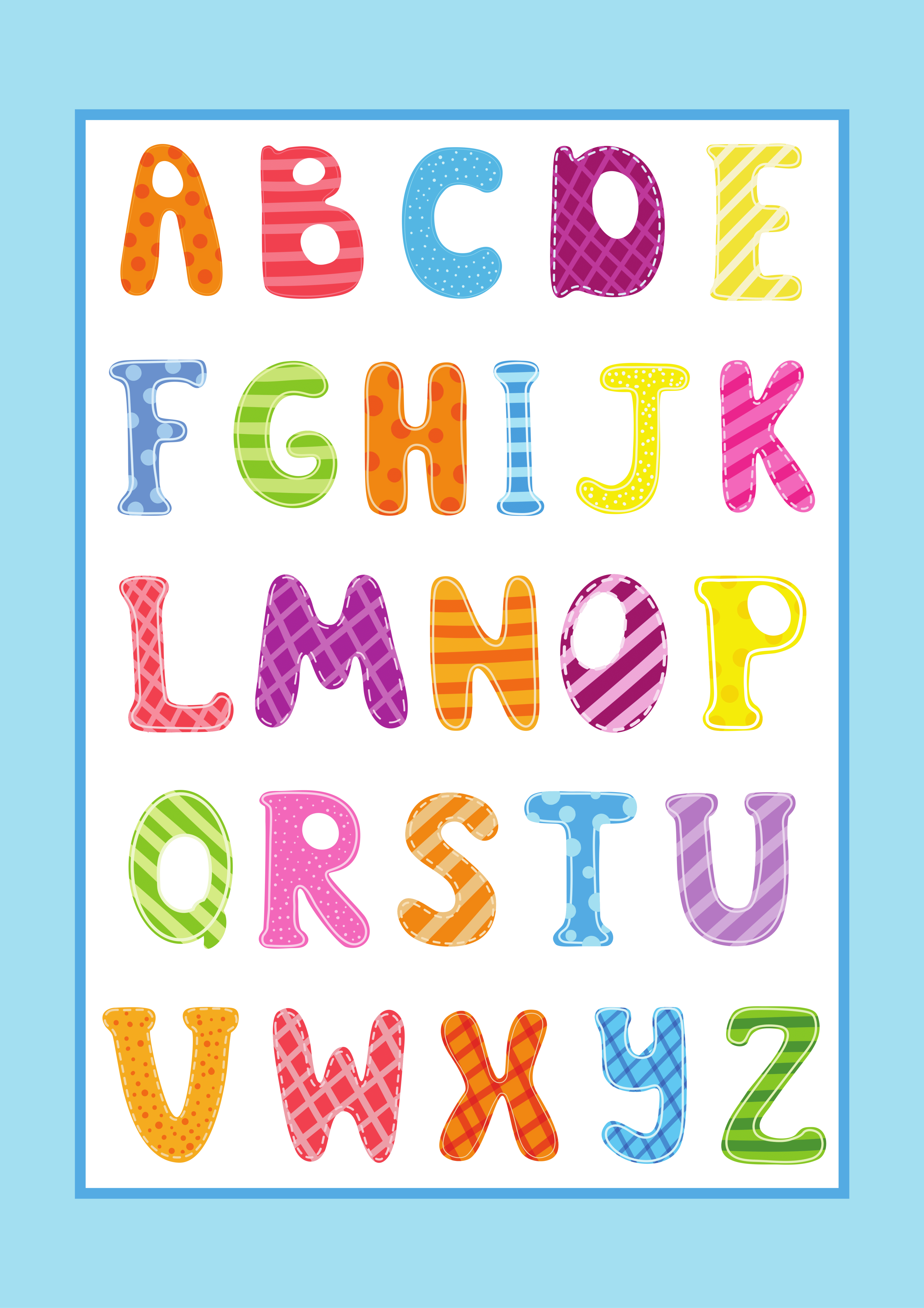 Alphabets Educational Learning Materials For Kids (alphabets Posters 