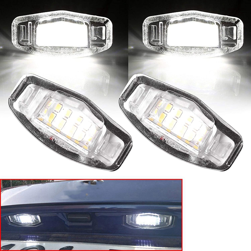 1 Pair Xenon White LED License Plate Light for Acura MDX RDX Honda Accord Civic 34100S84A01 34100S0A013 Car Accessories