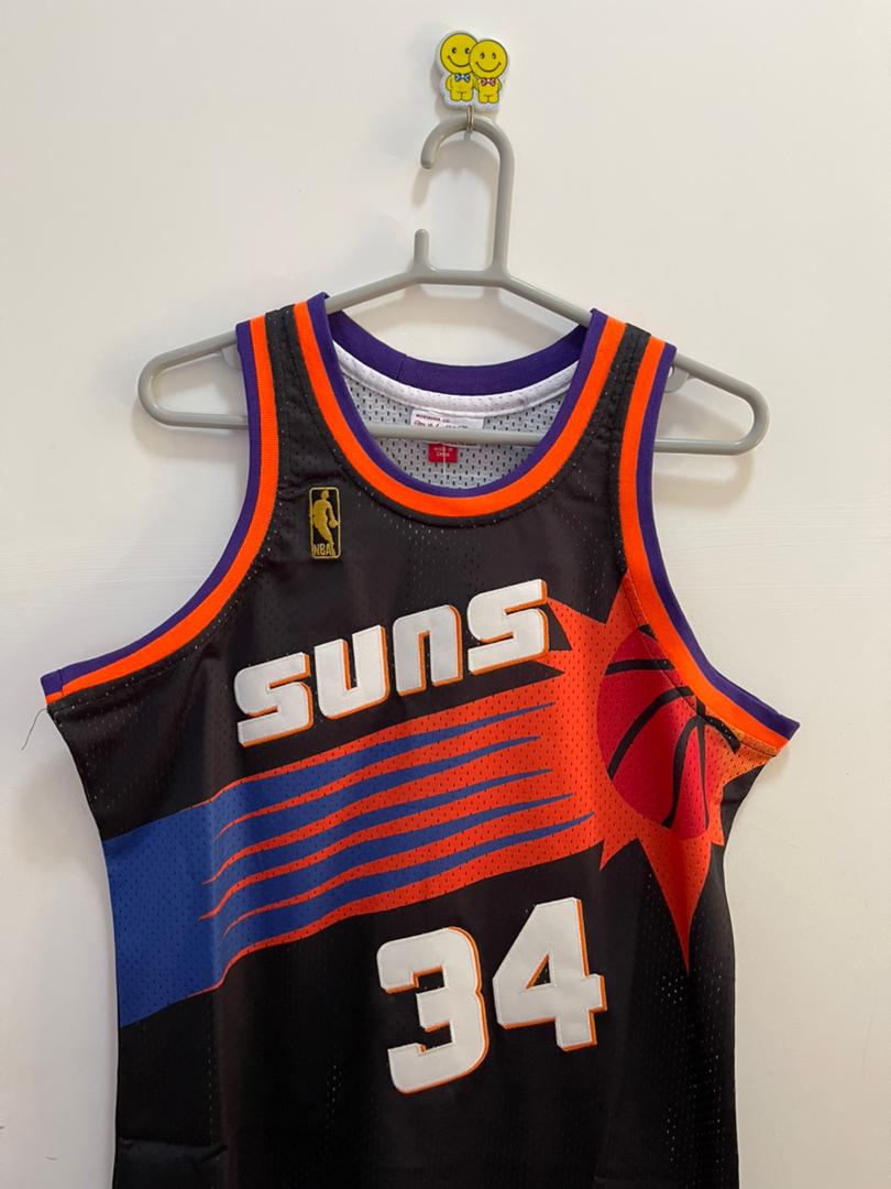 PHOENIX SUNS CHARLES BARKLEY BLACK RETRO JERSEY, Men's Fashion, Activewear  on Carousell