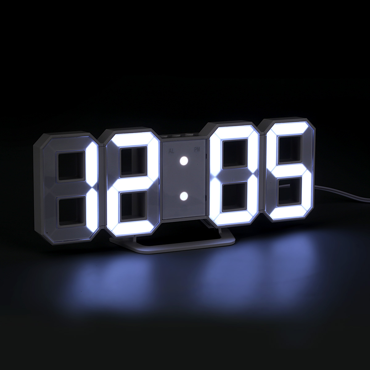 LivingLife Modern Home 3D LED Wall Clock Night Light Wall Table Desk