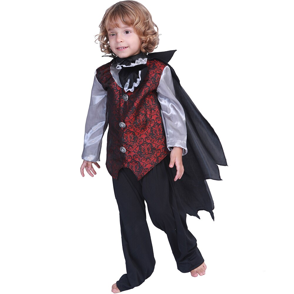 Boy s Vampire Costume Halloween Gothic Kids Bat Cape