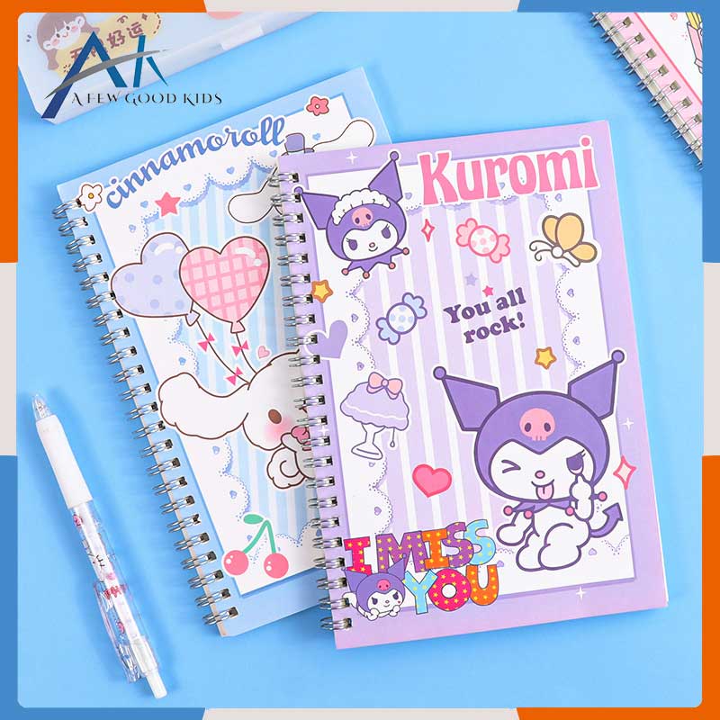 4PCS/Set Sanrio Cartoon A5 Notebook Kuromi Cinnamoroll Coil Notebook  Notepad Stationery Wholesale - China Sanrio Products, Sanrio Accessories