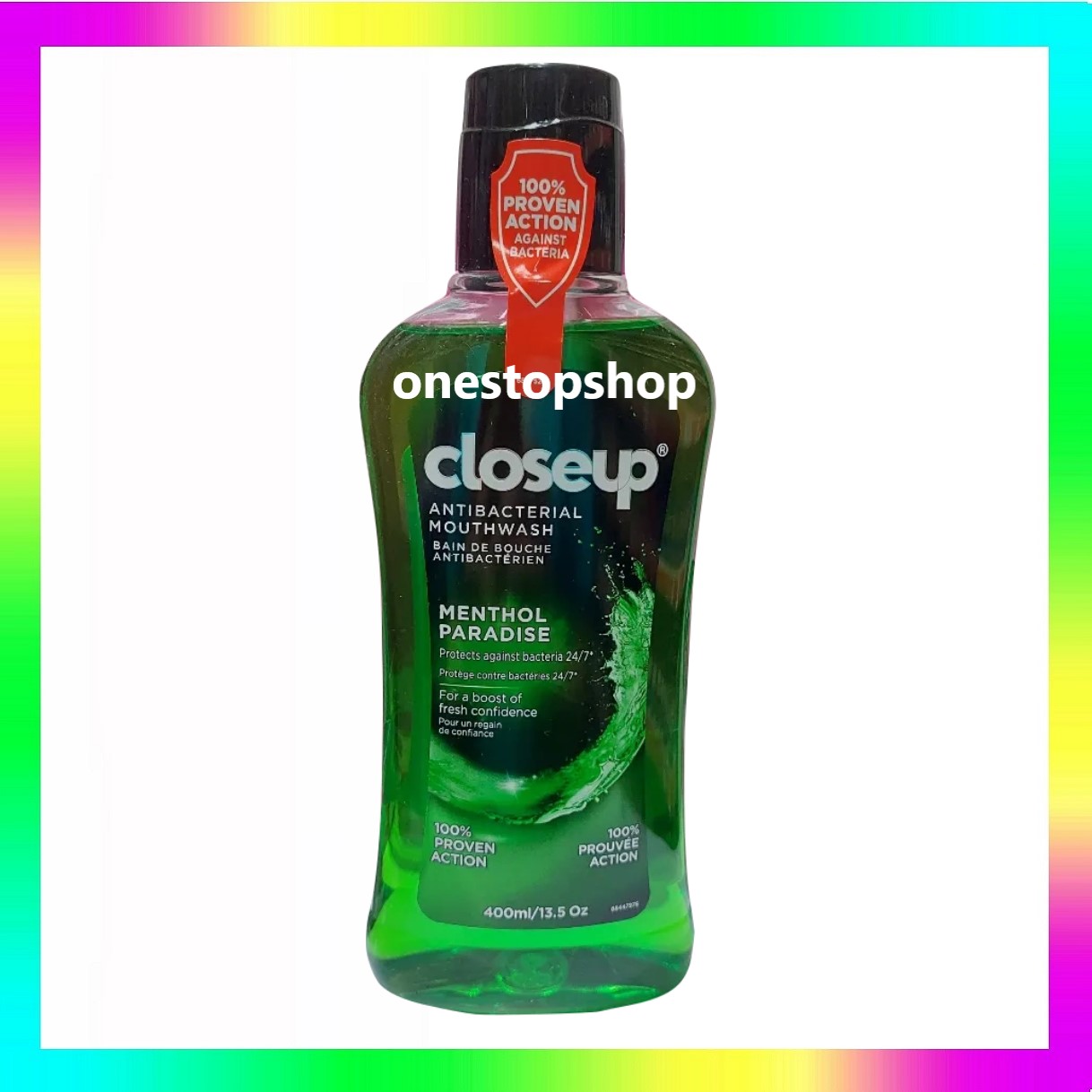 Closeup Antibacterial Mouthwash Menthol Paradise 400mL Lazada PH
