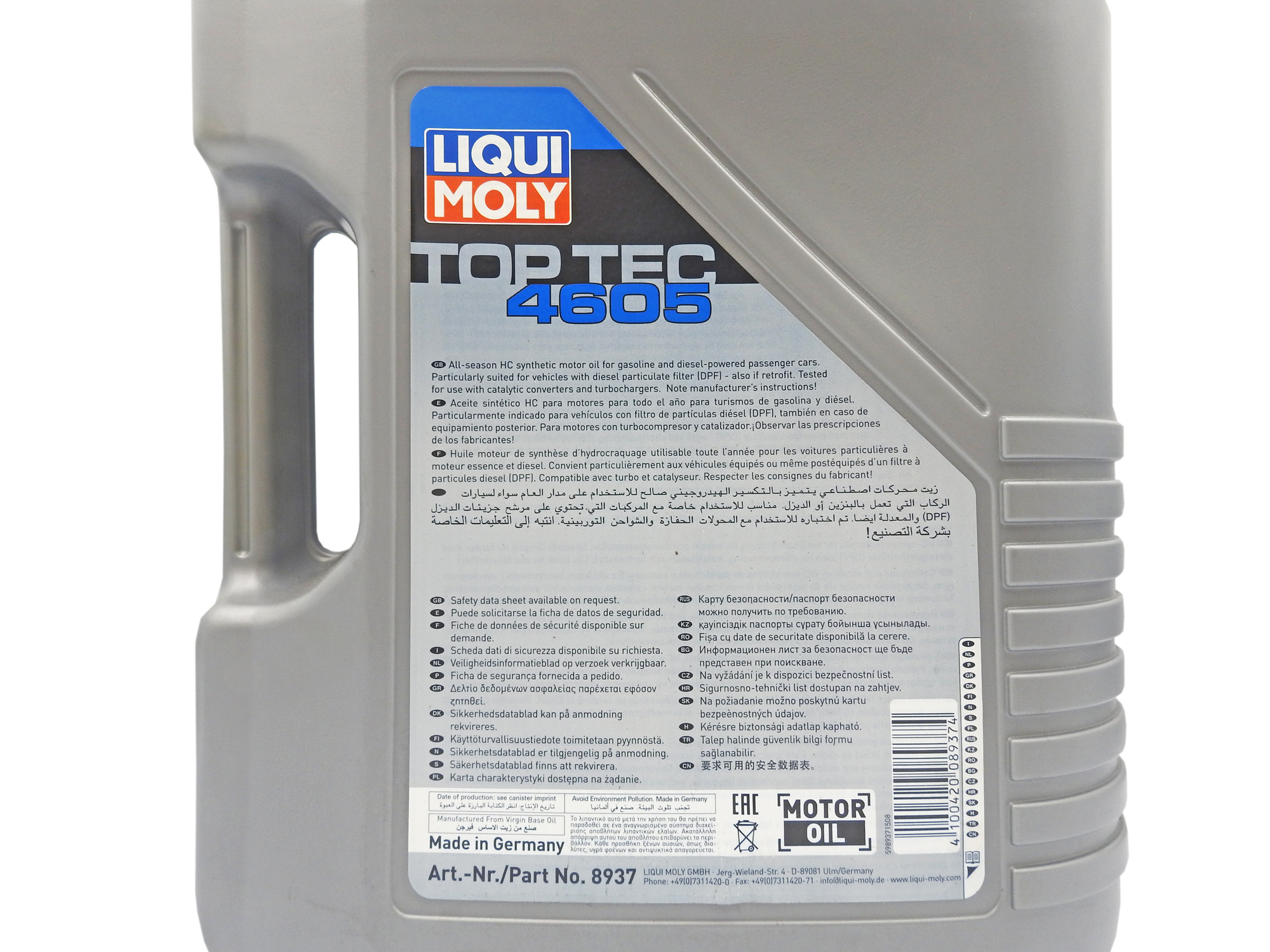 Engine Oil - Liqui Moly Top Tec 4600 - 5W-30 Synthetic (1 Liter