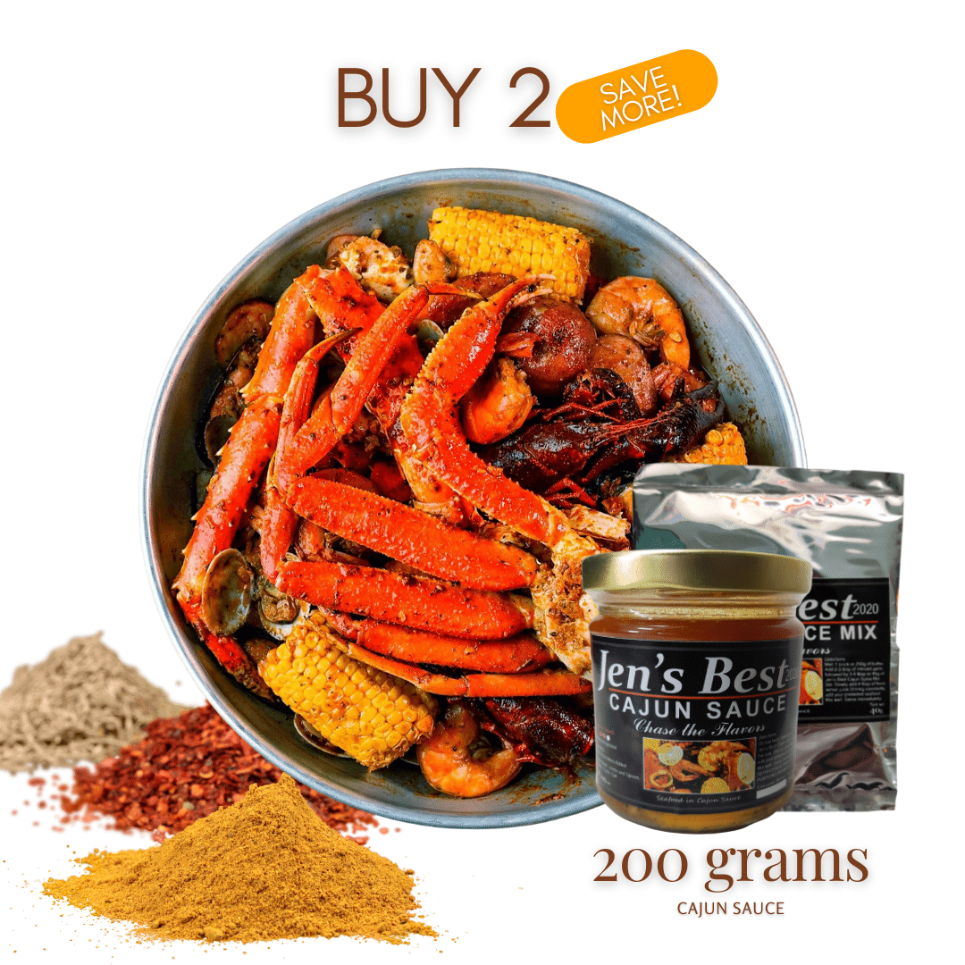 DUO BUNDLE PROMO 200 ML SAUCE & 40 GRAMS POWDER JENS BEST CAJUN
