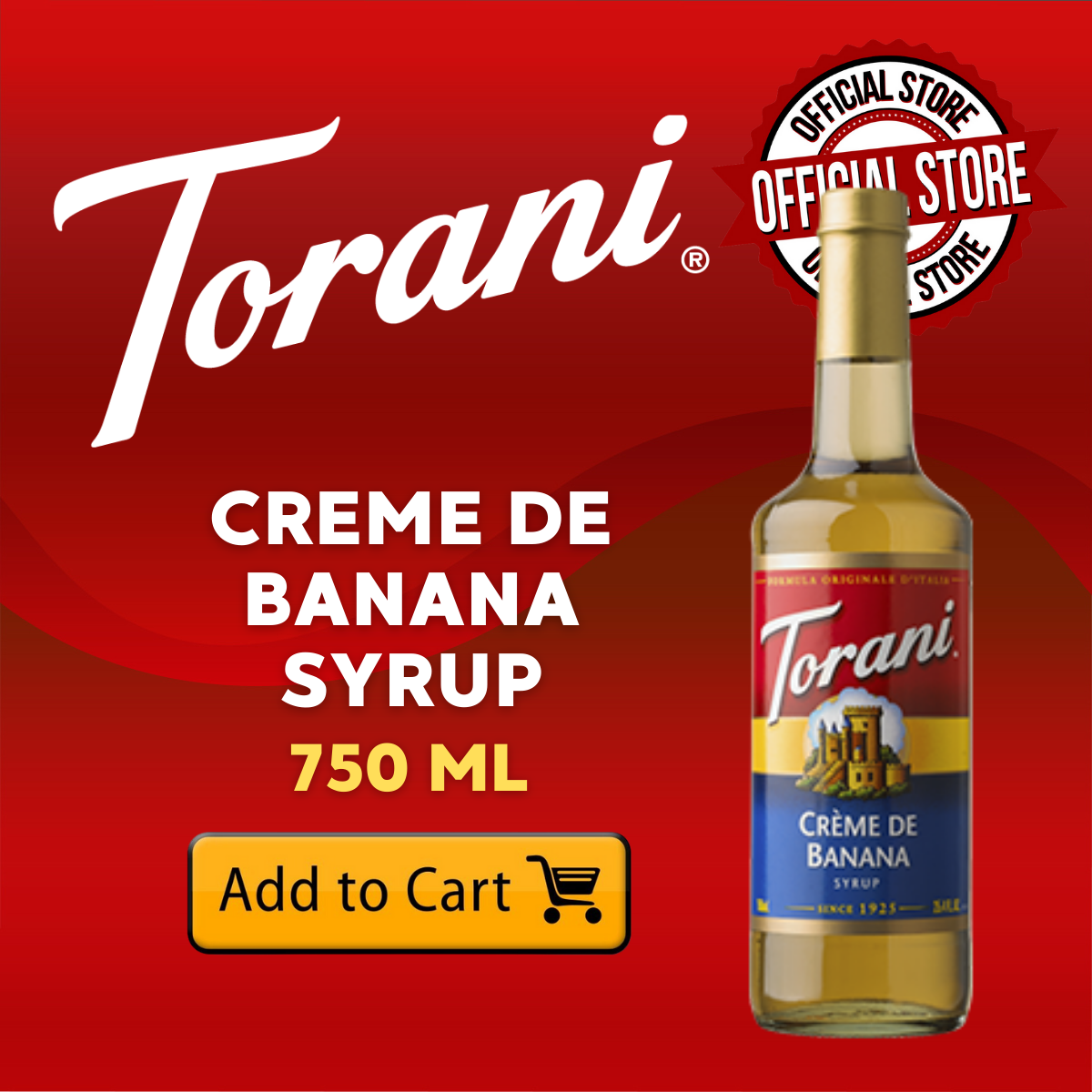 Torani Creme de Banana Syrup 750 mL Lazada PH