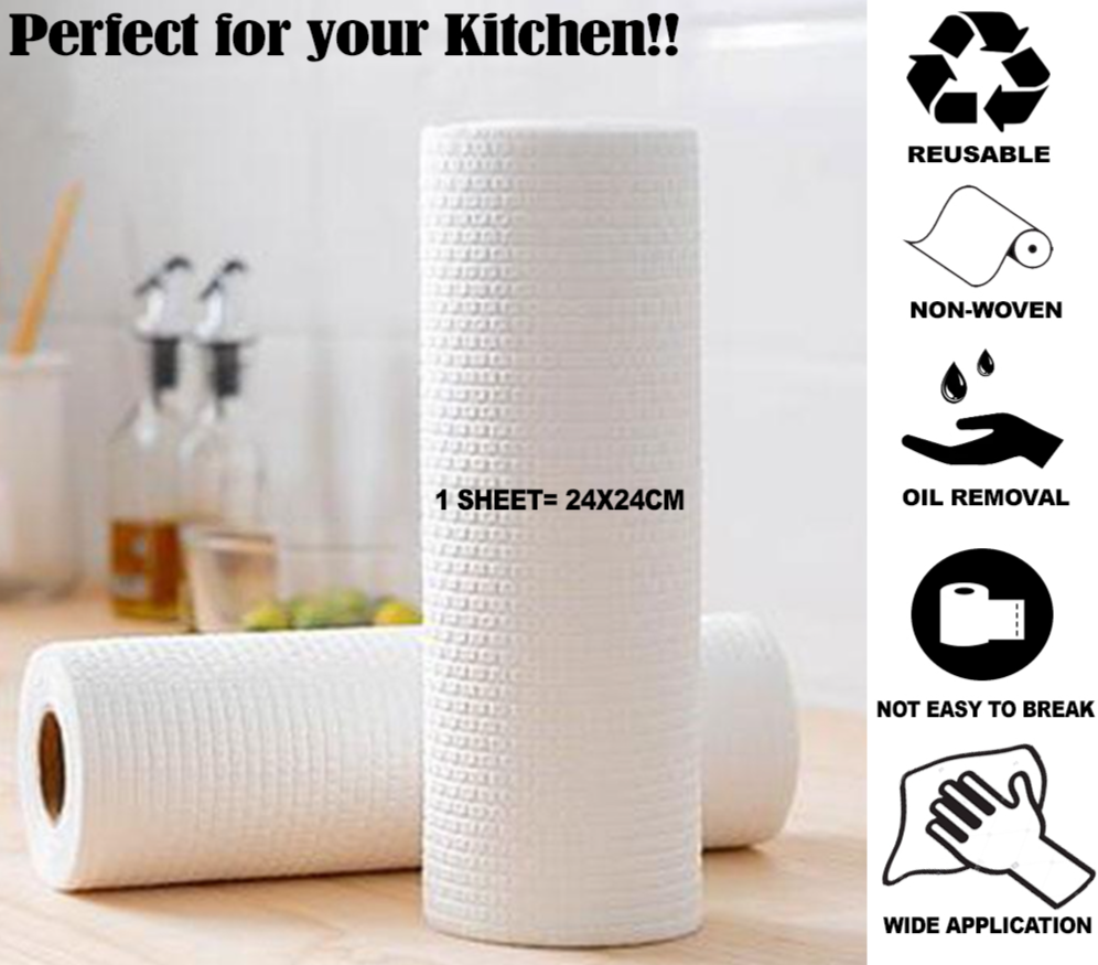 Kitchen Roll Towels Kitchen Dish Cloth Paper Towel Roll Lazada PH
