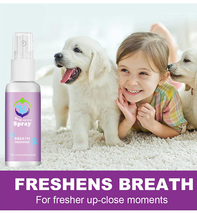 Pet Breath Freshener Spray Dog Teeth Cleaner Cat Dog Oral Healthy Care