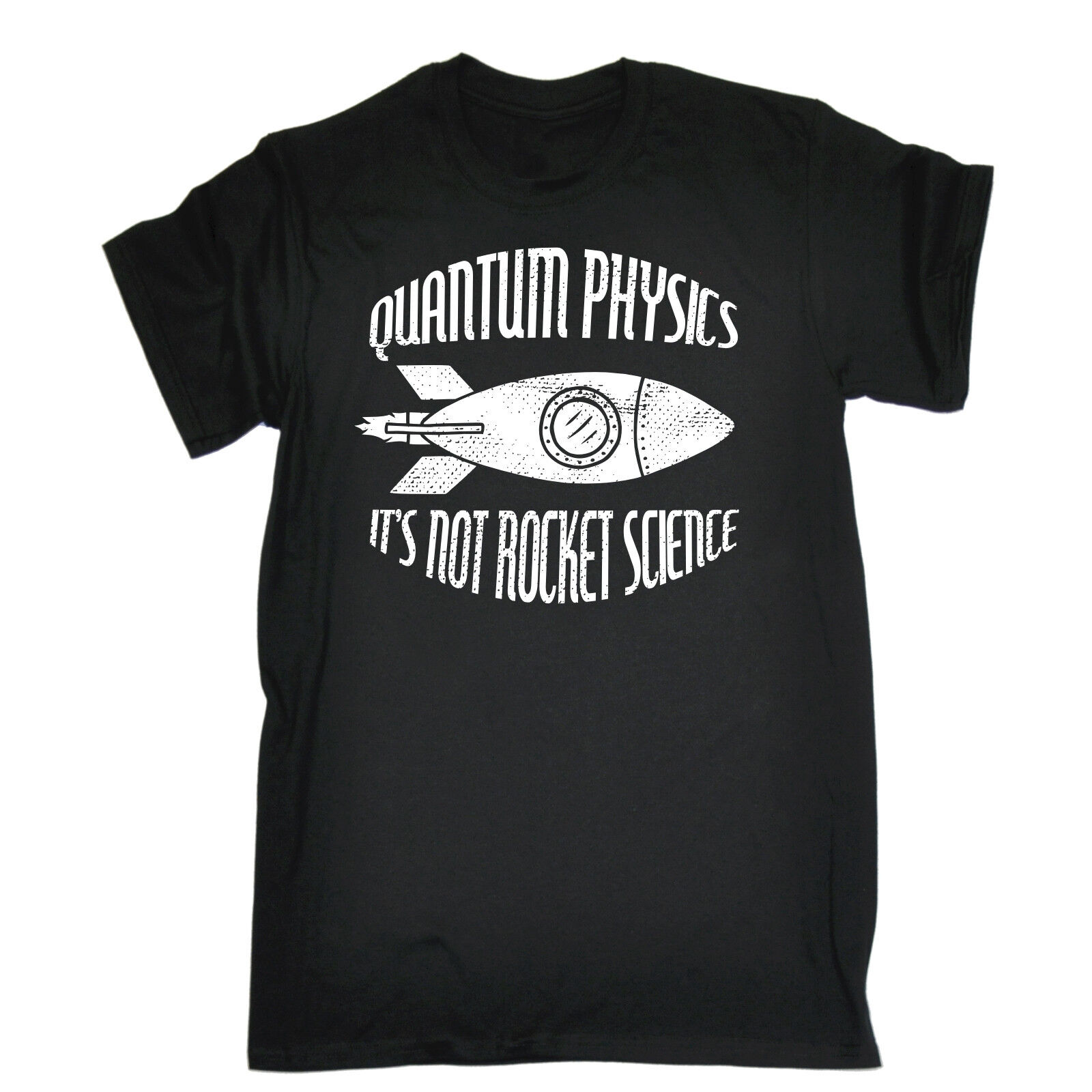 Men's T Shirts Short Sleeve Quantum Physics Not Rocket Science T-SHIRT Science Geek Tee Gift birthday Funny Tee for Men Women Youth