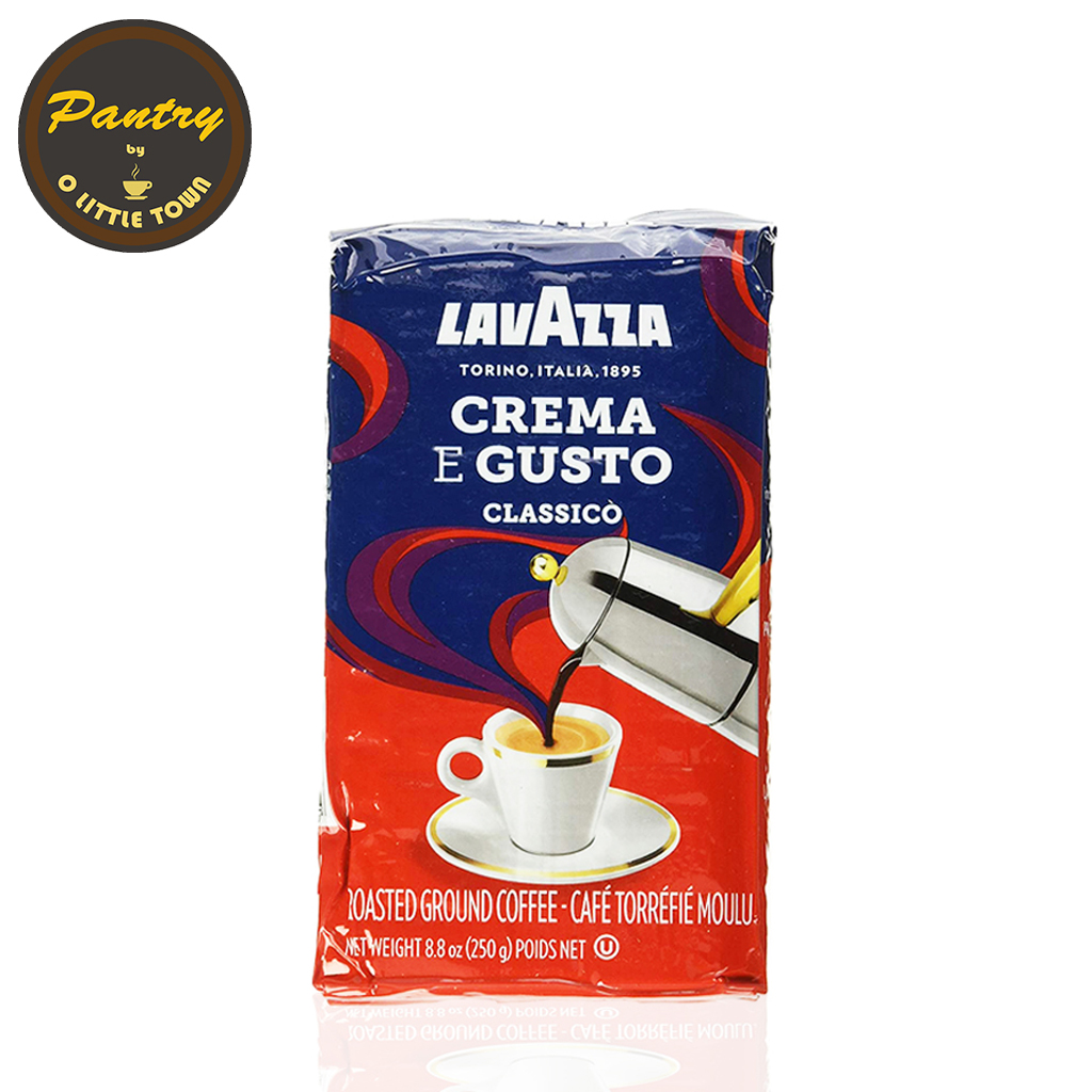 Crema e Gusto Classico Roast Ground Coffee by Lavazza - 8.8 oz Coffee