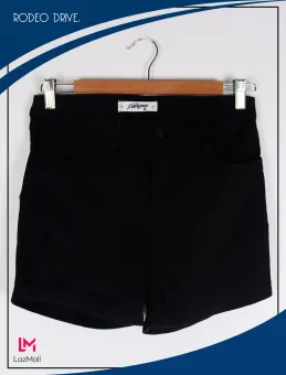 basic black high waisted shorts