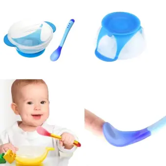 toddler eating spoon