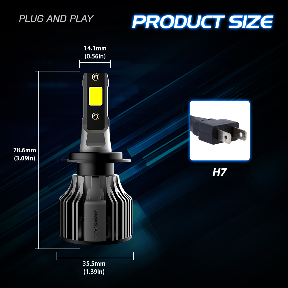 N39 Novsight 9005 9006 H4 H7 H11 880 881 Mini Car LED Headlight Car