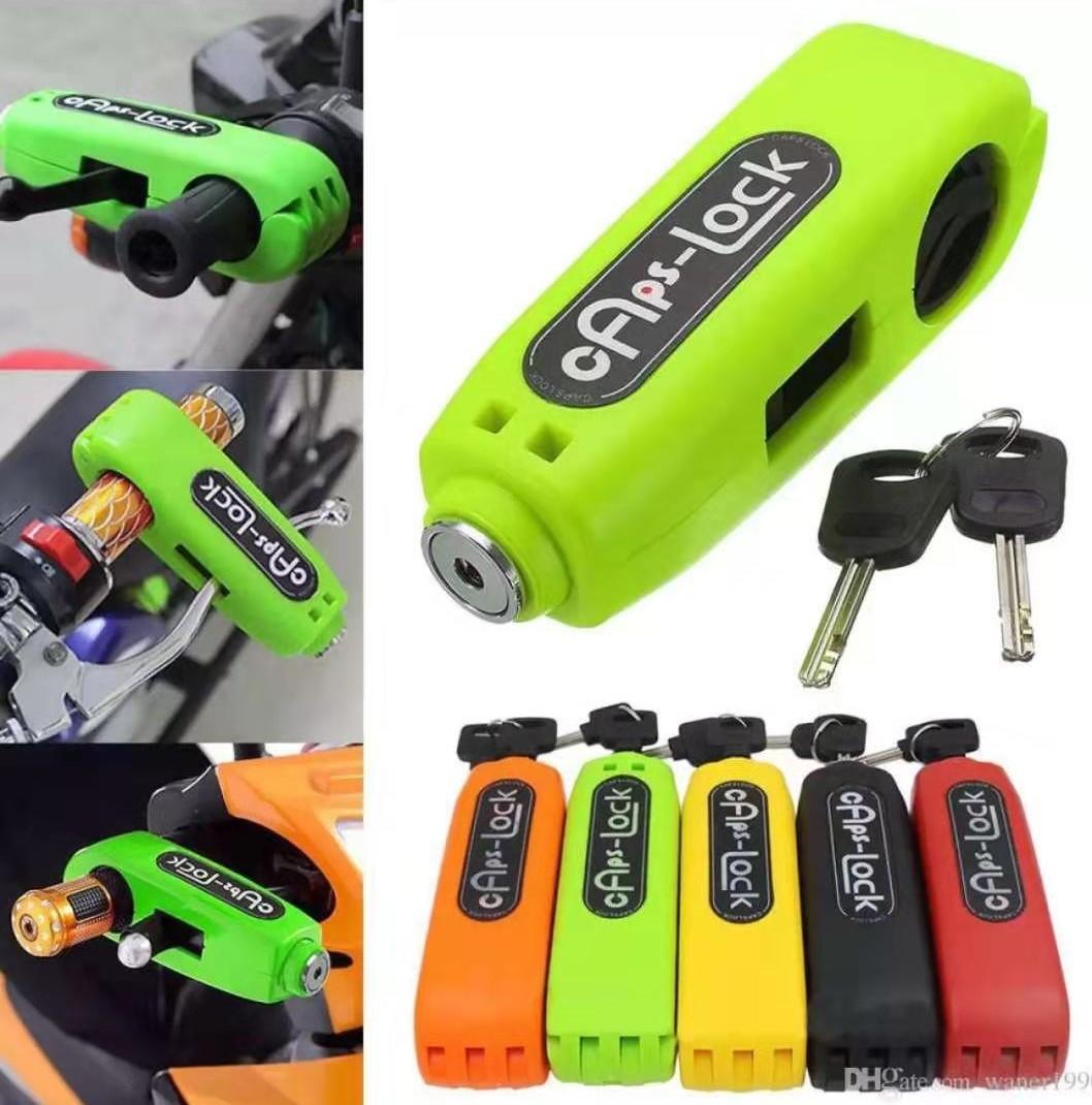 Alie CapsLock Motorcycle Handlebar Grip Brake Lever Lock AntiTheft