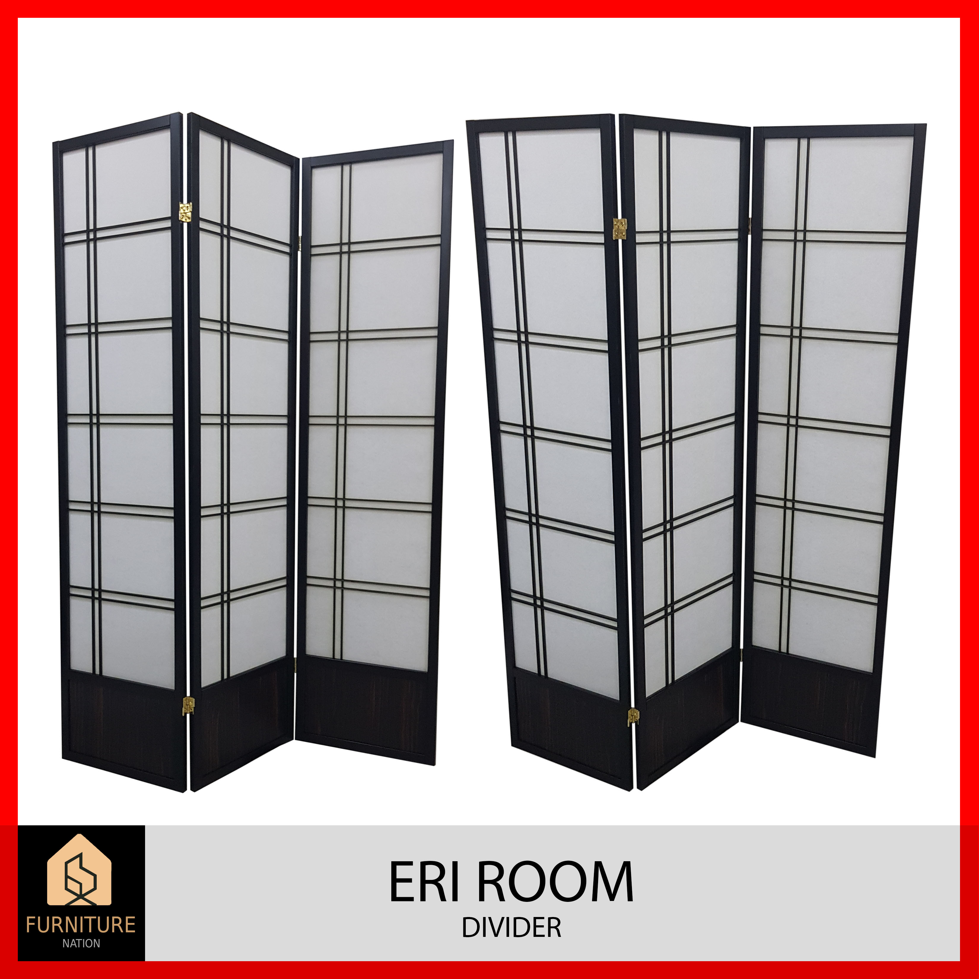 Room Divider ERI Furniture Nation 3 Partition Panel Divider Japanese
