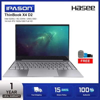 Ipason Laptop X4 D2 Intel 5205U 8G DDR4 256G SSD Thin Book 14 Inch IPS 1920*1080 Student Laptop