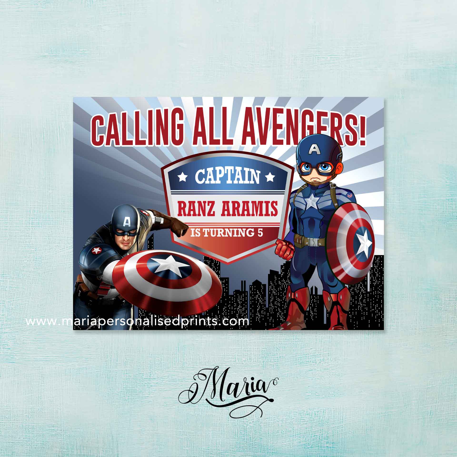 Captain America Birthday Banner Backdrop | Lazada PH