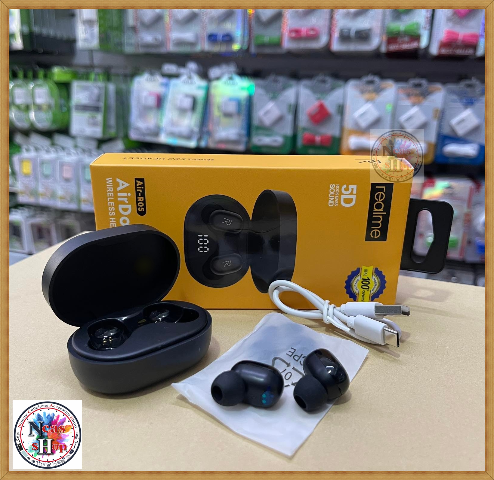 Box Realme Bluetooth Headphones True Wireless Earbuds Realme