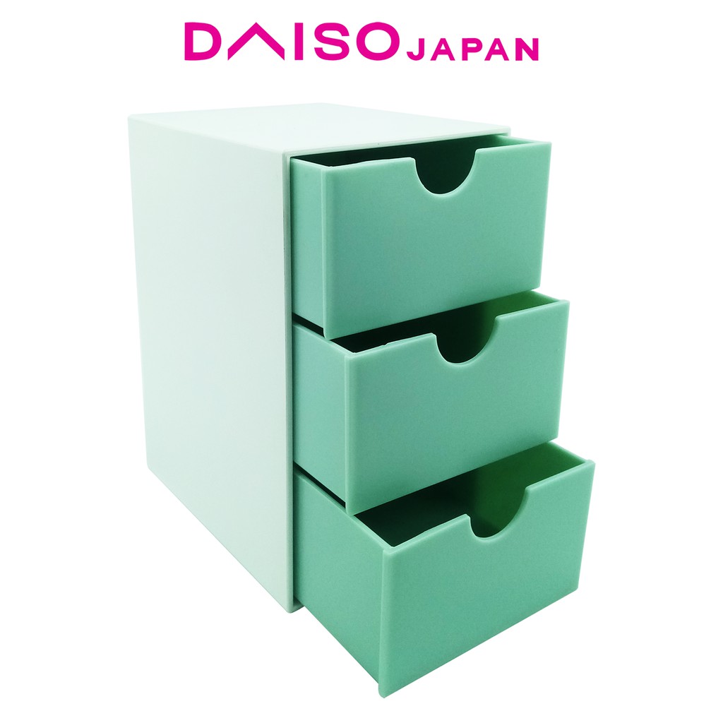 Daiso Mint Green 3Tier Mini Drawer Organizer Lazada PH