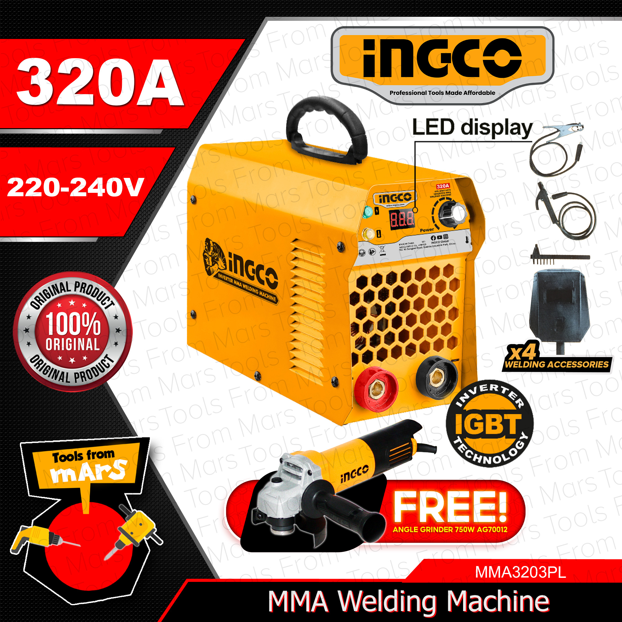 INGCO 320A Inverter Welding Machine IGBT ARC MMA INGMMA32202P TFM IPT Lazada PH