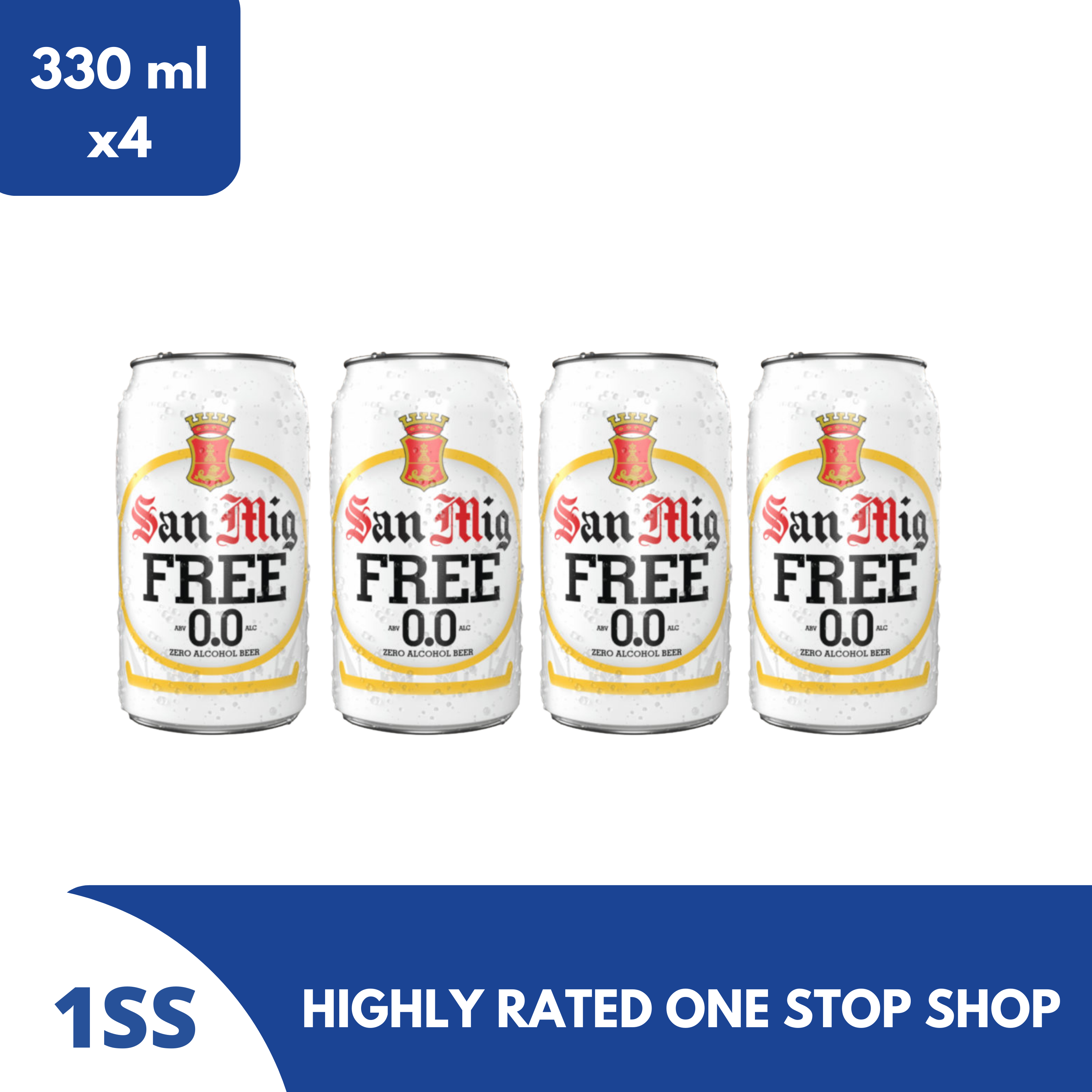 San Miguel Zero Alcohol Beer, 330ml, Set of 4 Lazada PH