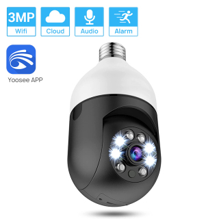 Hamrol 3MP Yoosee E27 Bulb Surveillance 1080P PTZ Wifi IP Camera Full thumbnail
