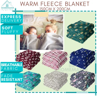 Warm Comfortable Fleece Blanket, Woolen Blankets Super Soft Fluffy, Blanket Kumot, Blanket Cotton Sale Makapal, Kumot Cotton Sale Makapal, Blanket - 150cmx200cm