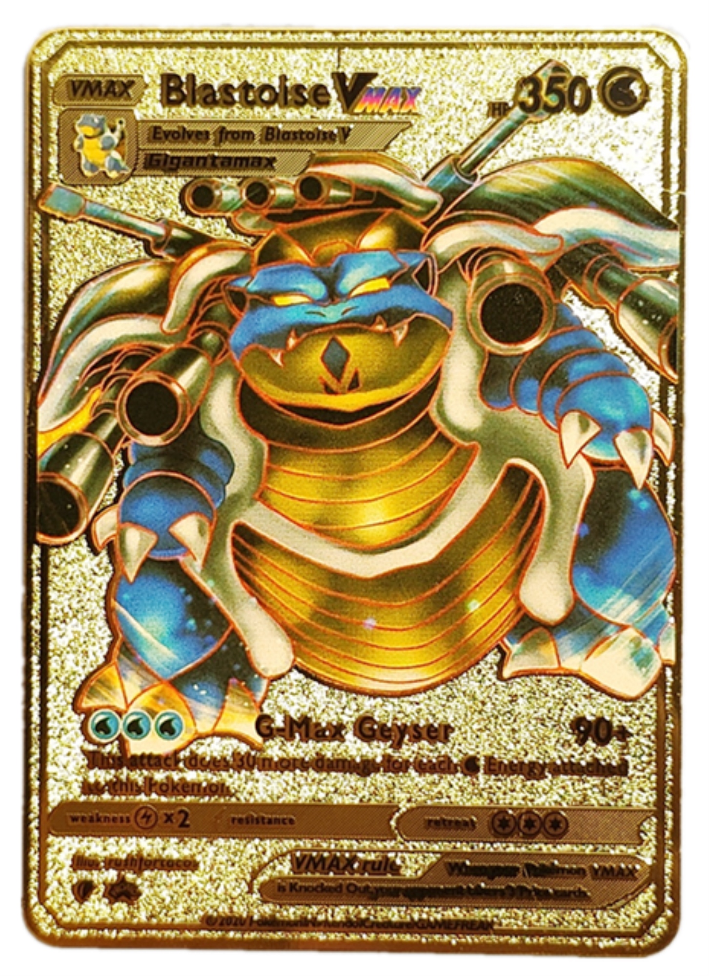 Cartes Pokemon brillantes en fer, Pikachu Mewtwo Charizard Vmax, cartes en  métal doré, lettres Animal Crossing Amiibo, jouets