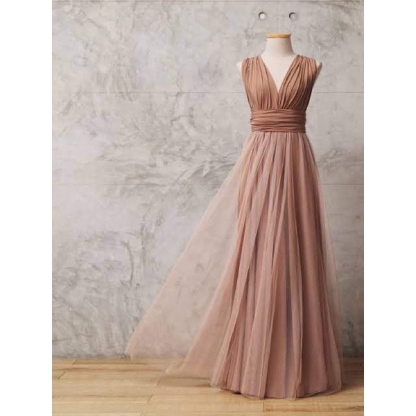 BROWN INFINITY DRESS WITH TULLE Lazada PH