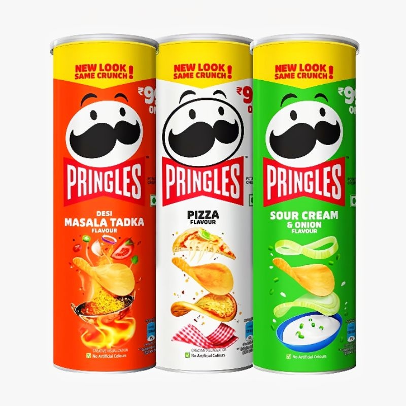 PACK OF 3 Pringles Potato Chips Variety Bundle 158g/149g US Pringles