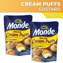 Monde Special Cream Puffs Custard 25g X 2
