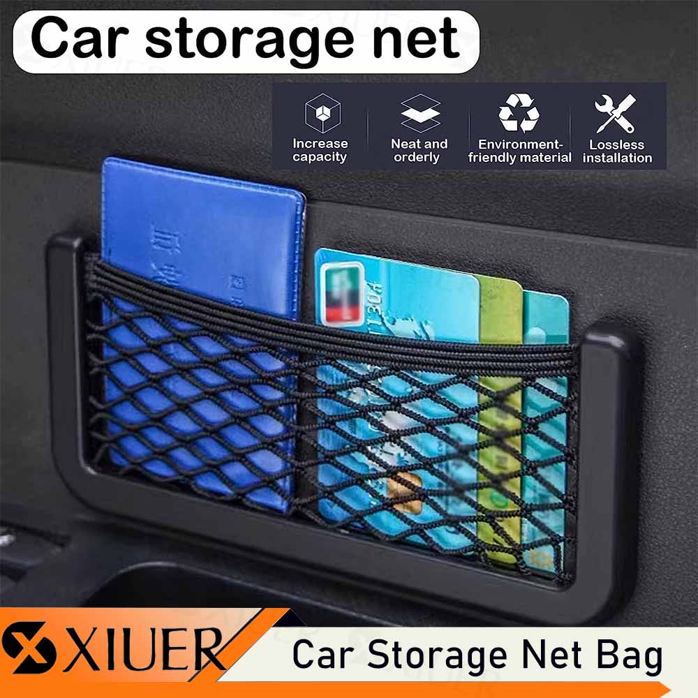 Universal Mesh Cargo Net Car Storage Net Wall Sticker Organizer Pouch Bag  Storage Mesh Net for Car Trunk Storage Add On Organizers for Car Truck,15  x