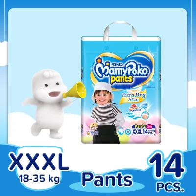 MamyPoko Extra Dry Girl XXXL (18-35 kg) - 14 pcs x 1 pack (14 pcs) - Diaper Pants
