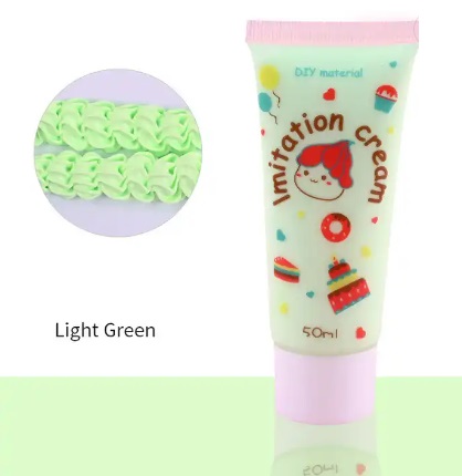 1pc Decoden Whipped Cream Glue for Cell Phone Decoration 50g 24 colors  options 50 ML Whipped Cream Glue Plus 1 FREE Piping Tips