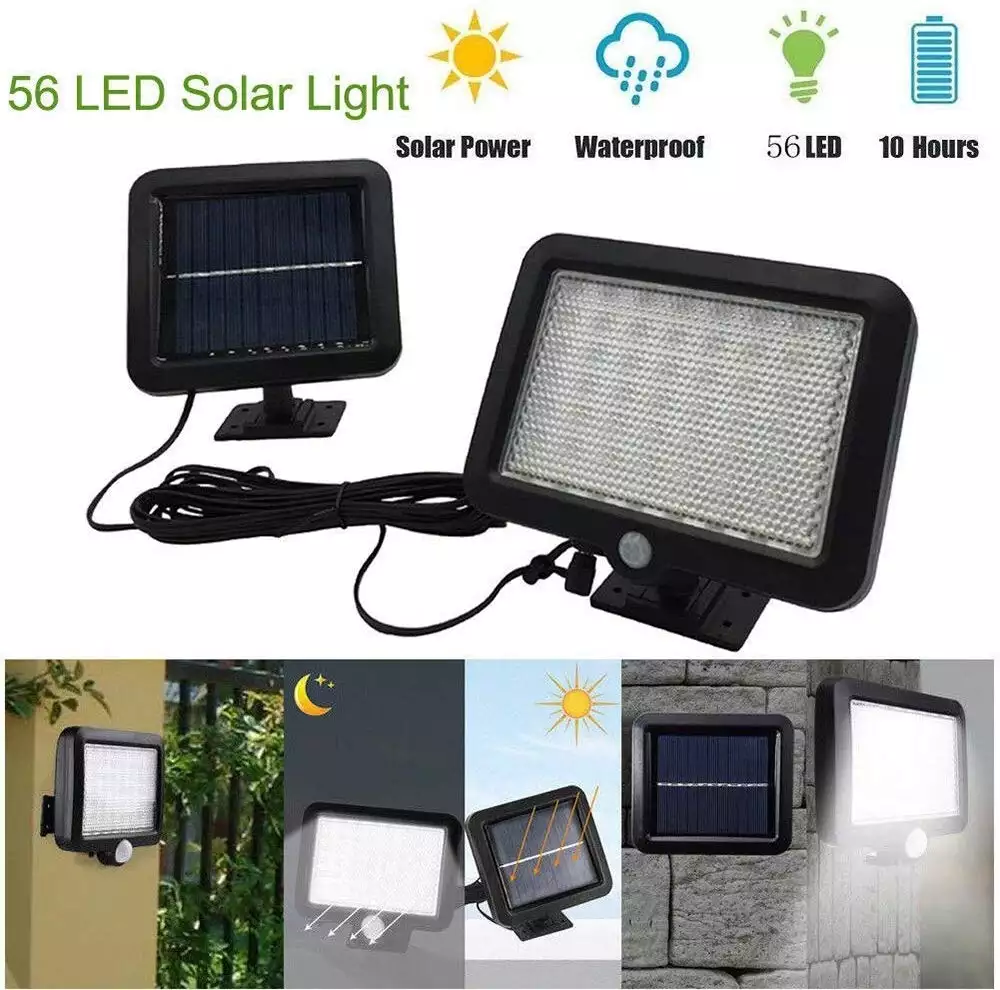 U-like Solar Motion Sensor Lights Outdoor Indoor with Separate Solar ...