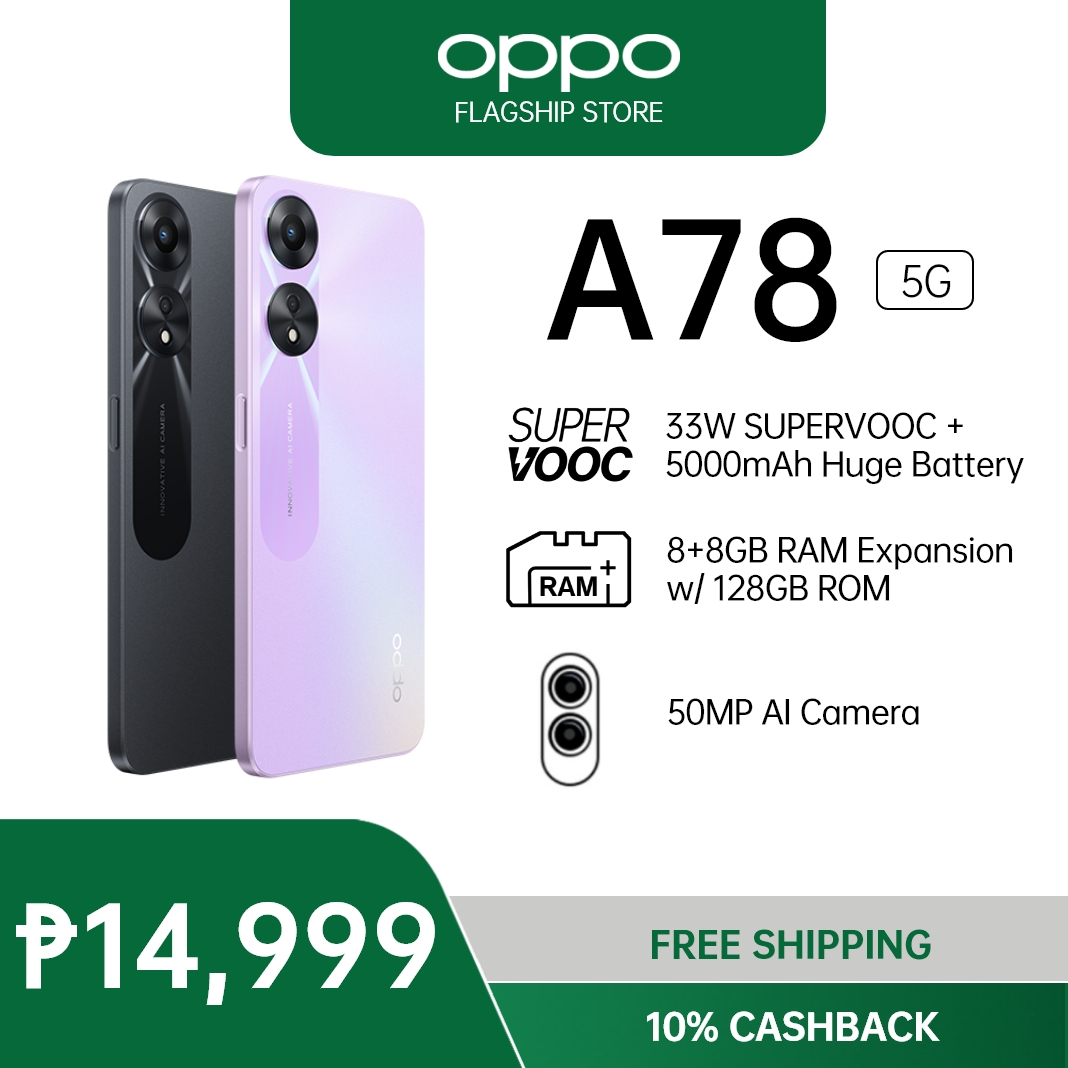 OPPO A78 5G  Specs, Price in Philippines 🚚 COD 📱 1 Year Gadget