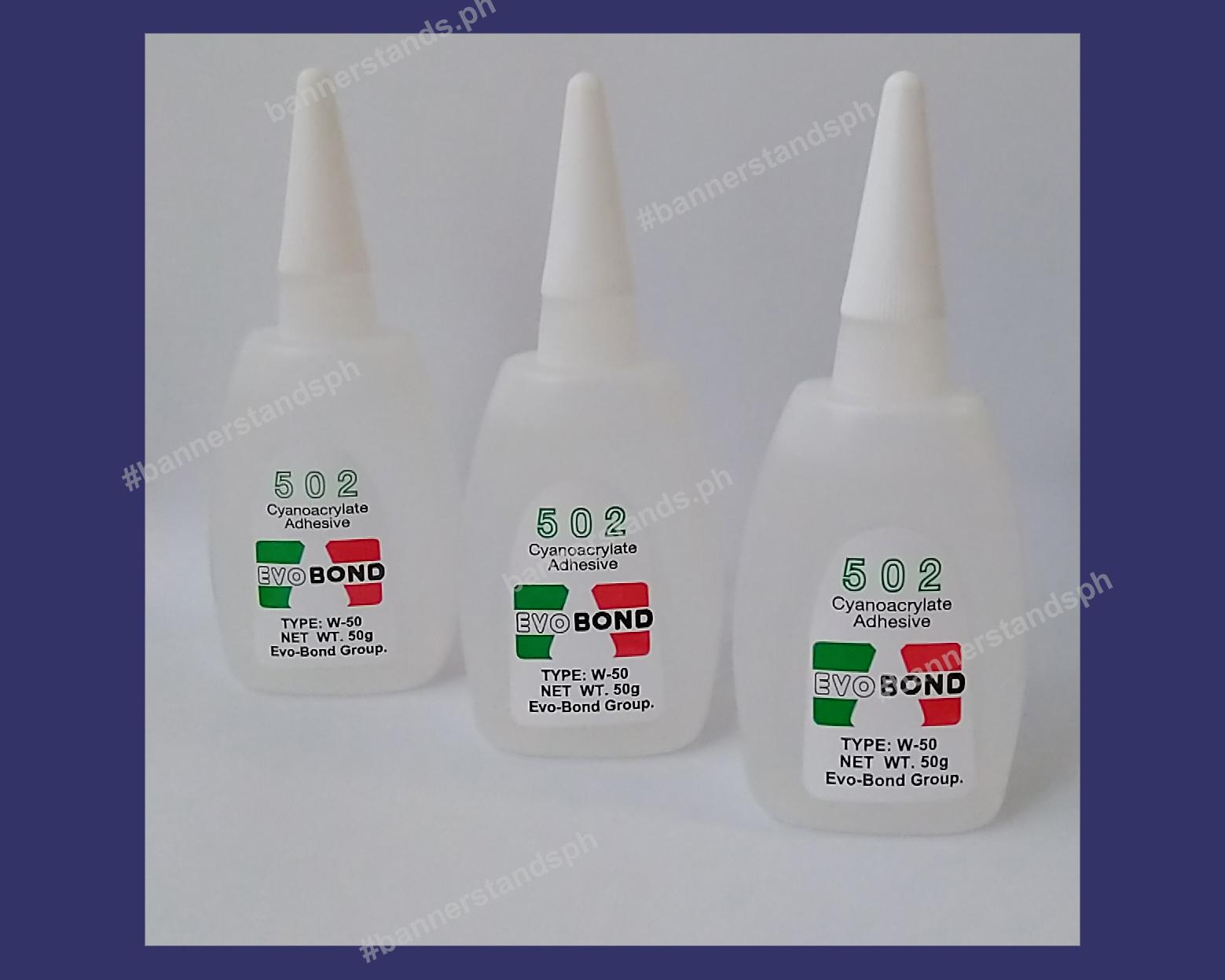 Evobond Cyanoacrylate Super Glue Adhesive Evo Bond Cyno Cyano Tarpaulin Acrylic Glue 50grams