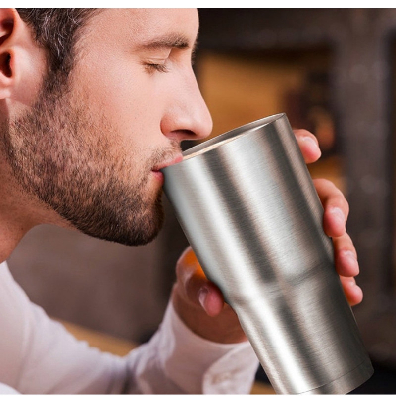 Beer Cooler Mug Insulated Tumbler Stainless Steel Car Ice Cup Double