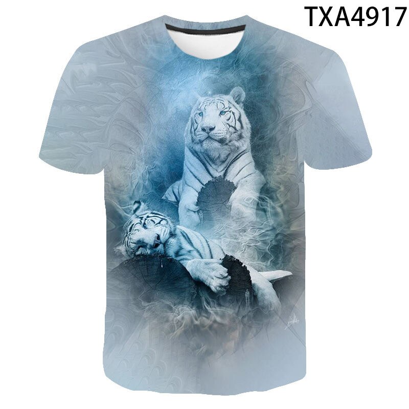 Trendy Tiger 3d Print Boys Creative T-shirt, Casual Lightweight Comfy Short  Sleeve Tee Tops, Kids Clothings For Summer - Temu United Arab Emirates