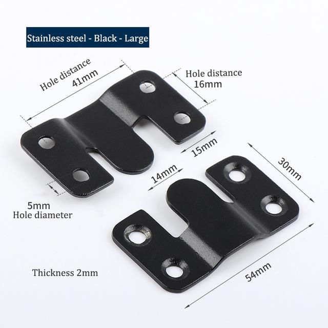 【cw】 2pcs Stainless steel wall Hook picture frame keyhole hanger Z Clip