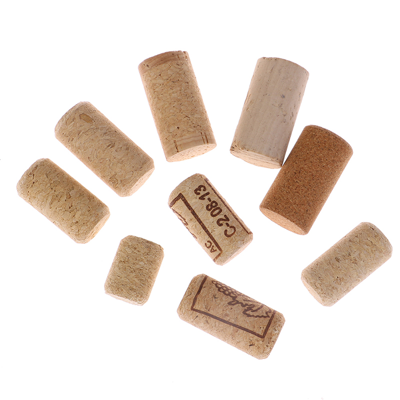 Ruing 10 Pcs Wine Corks Stopper Reusable Functional Portable Sealing Wine Bottle