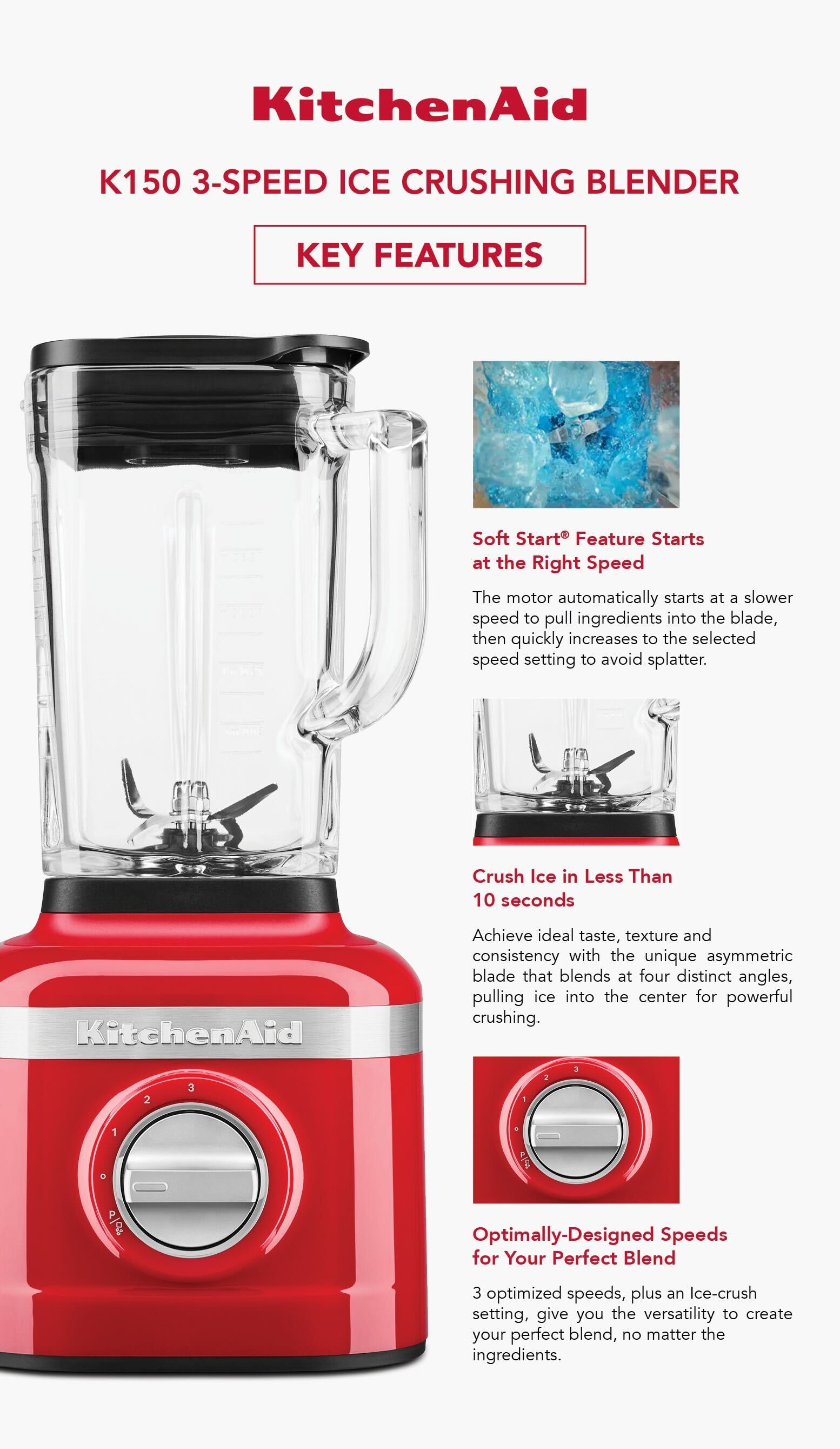 KitchenAid 3-Speed Ice Crushing Blender with 2 Personal Blender