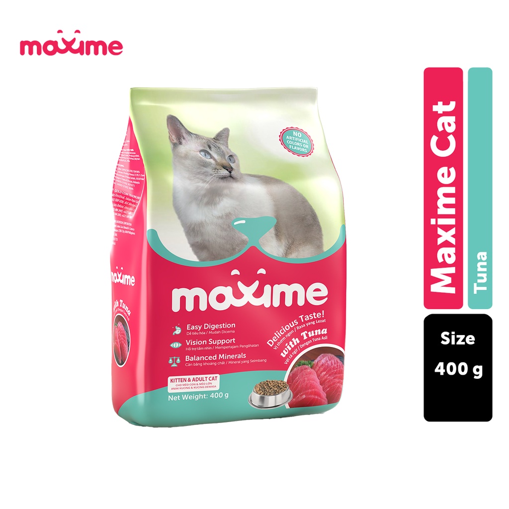 Maxime Dry Cat Food Kitten & Adult - Tuna Flavor 400g BEST BEFORE FEB ...