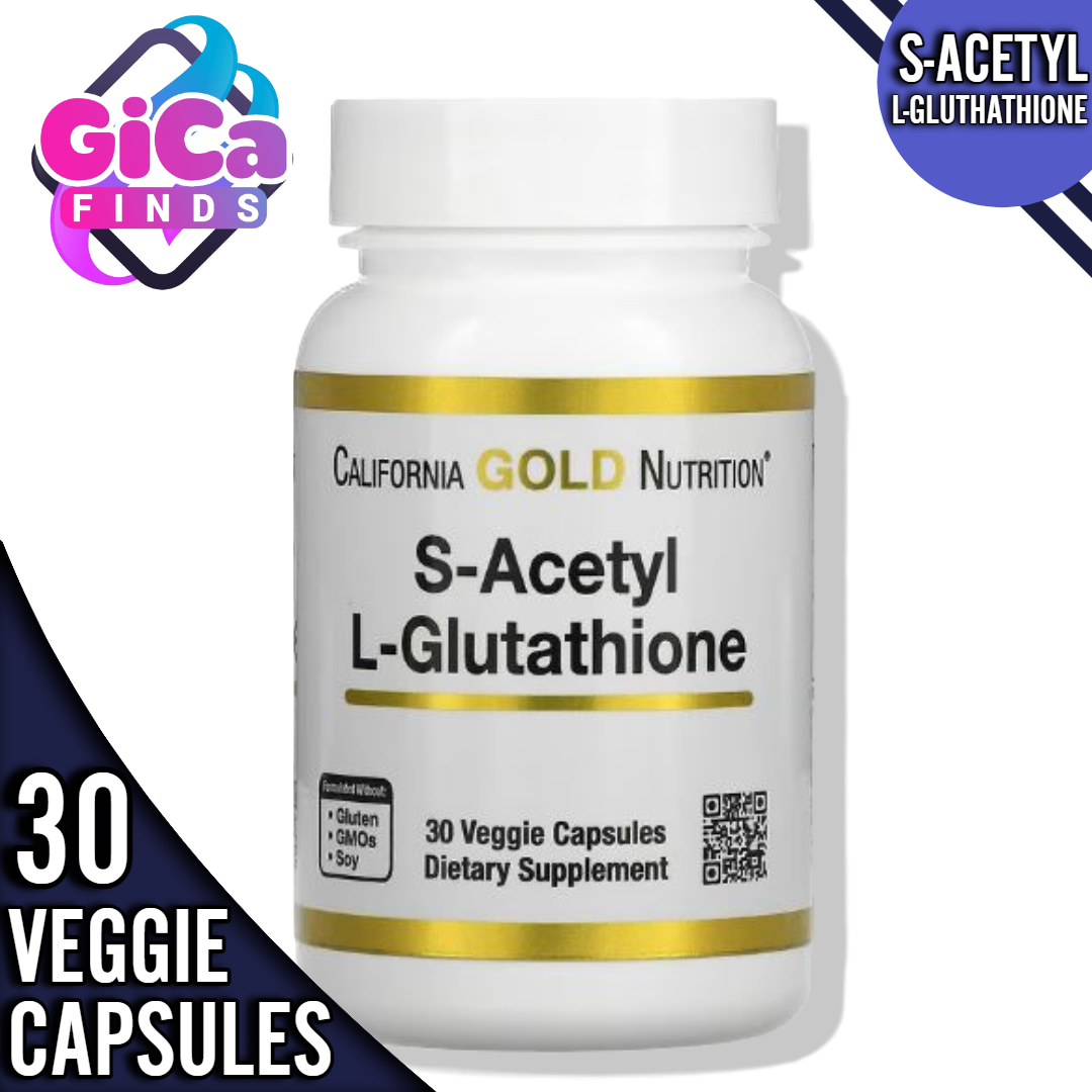 California Gold Nutrition, S-Acetyl L-Glutathione, 100 mg, 120 or 30 Veggie  Capsules | Lazada PH