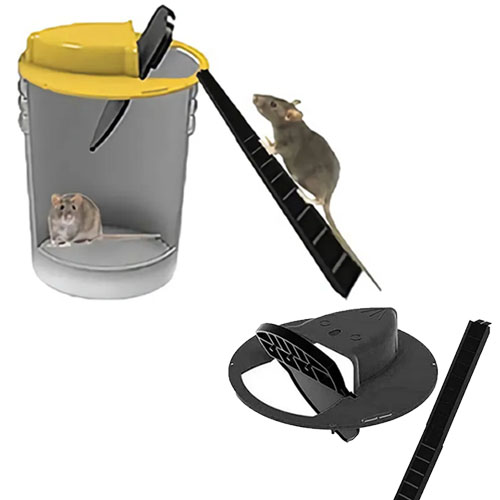 LADDER RAT TRAP002 - Reusable Plastic Flip Slide Bucket Lid Mouse Rat ...