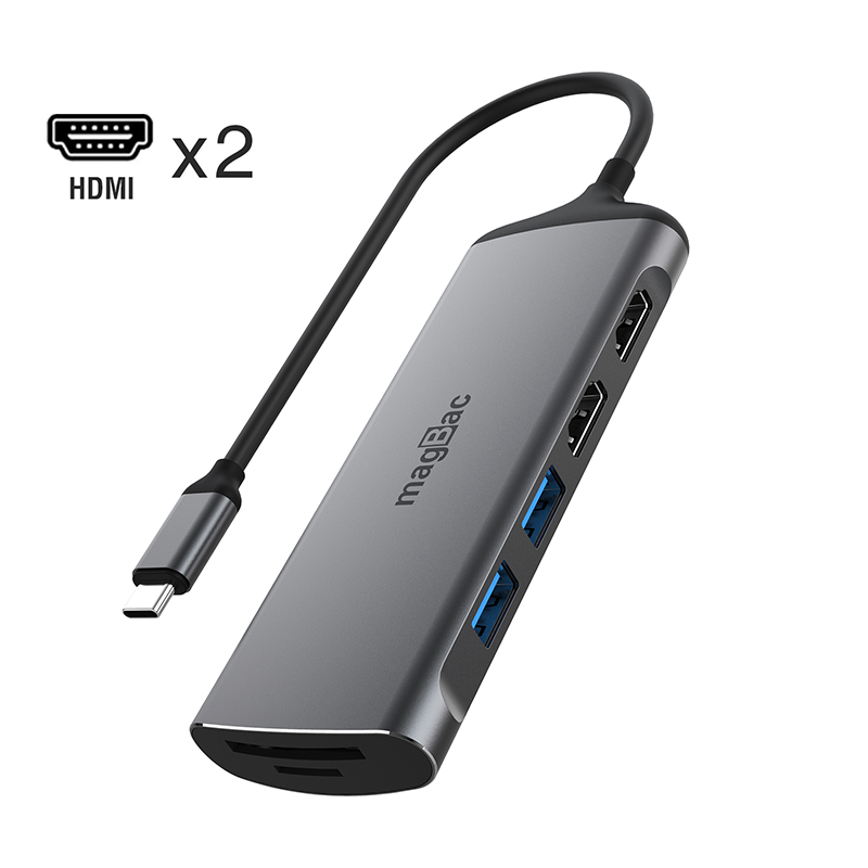 Universal Type C Docking Station Dual 4k HDMI Dual Monitors USB C Hub