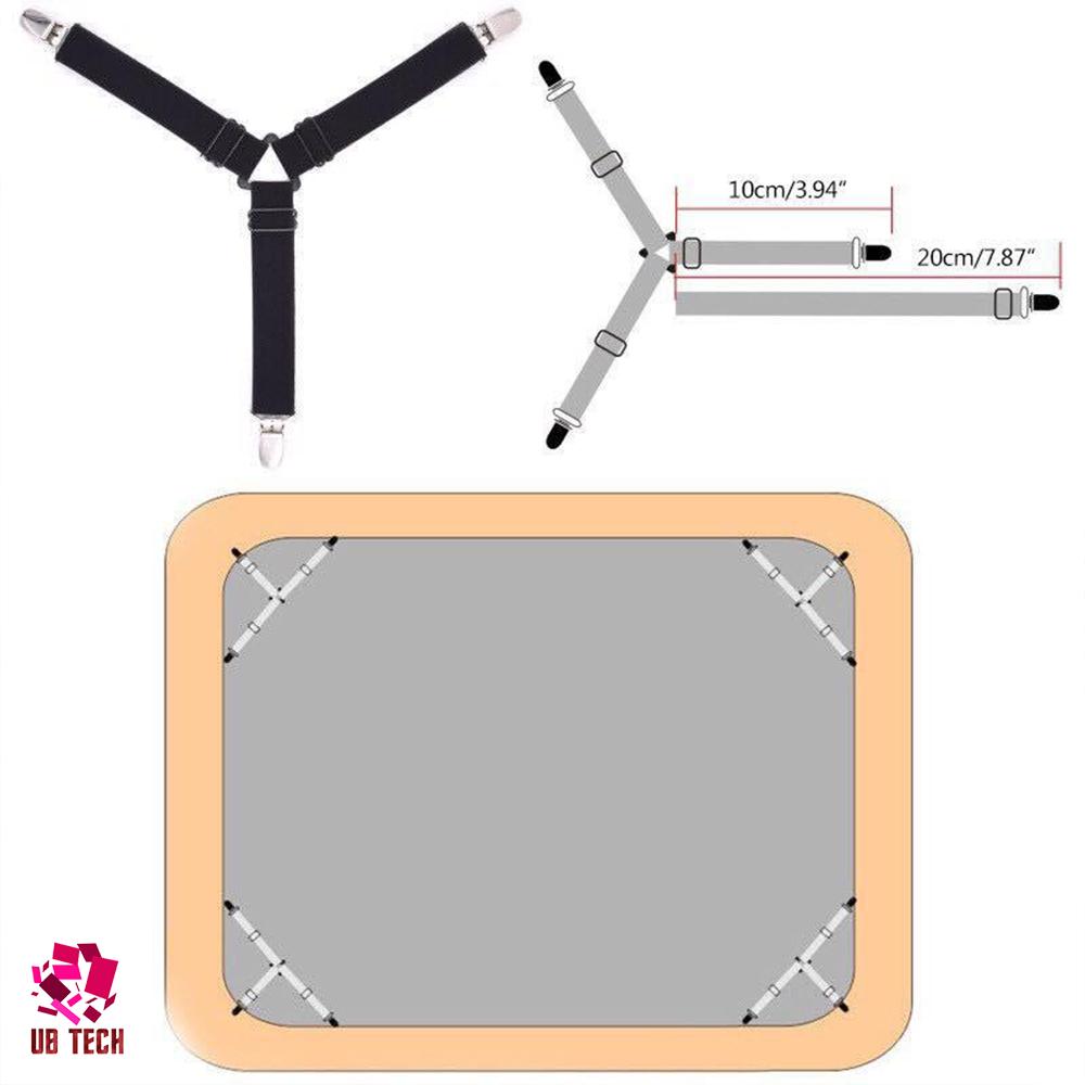 Triangle Bed Mattress Sheet Corner Clips 4pcs Grippers Adjustable