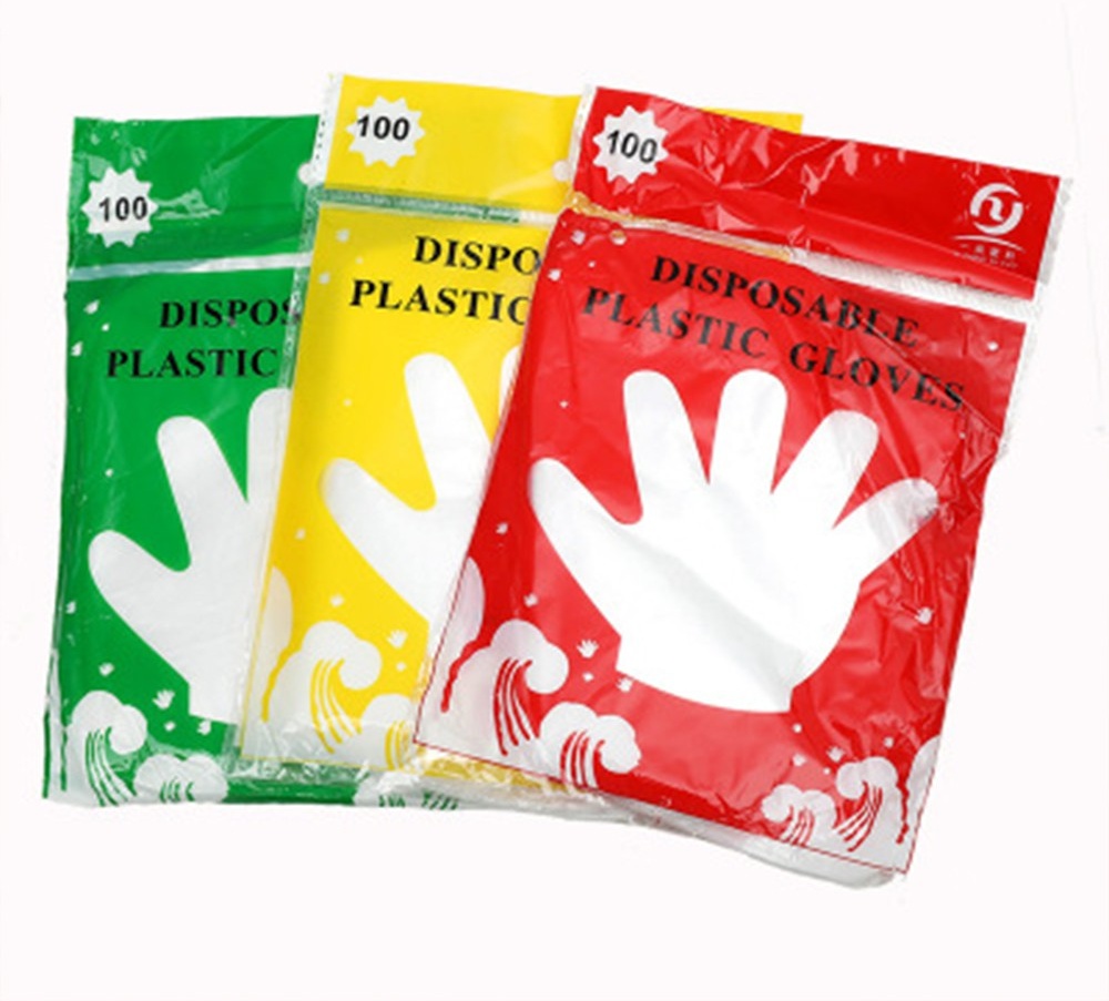 100pcs-Disposable Plastic Gloves